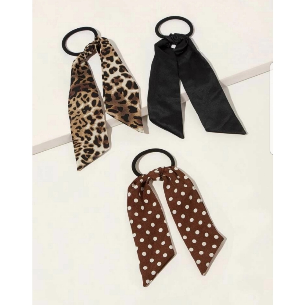 3Pcs Hair Tie/Scrunchie Scarf Bundle